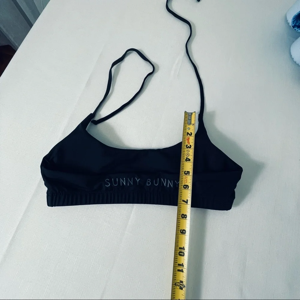SUNNY BUNNY SWIM Summer Black Top adjustable tie removable pads NEW M - Picture 9 of 11